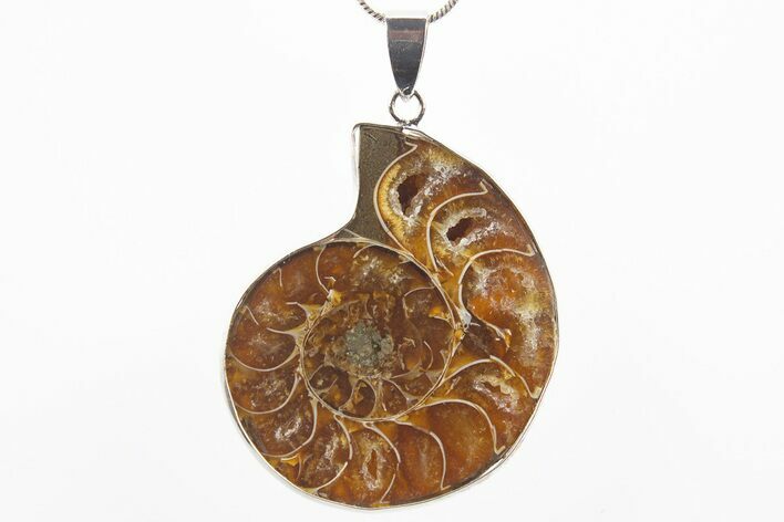 Fossil Ammonite Pendant - Million Years Old #306393